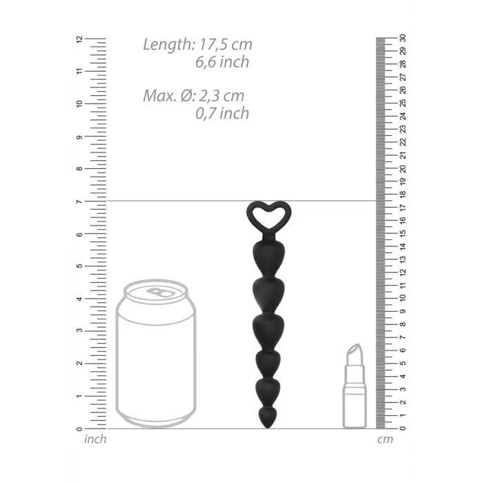 Silicone Anal Beads – 32.7 cm – Black Photo