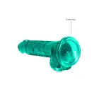 Realistic Dildo with Balls and Suction Cup – 19 cm (7.4″) – Clear — Photo 4
