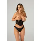 Obsessive poolkorsett ja stringide komplekt – must – L — Foto 4