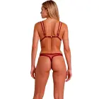 PASSION Belissana Burgundy Lingerie Set S/M – Sheer Lace Elegance — Photo 2