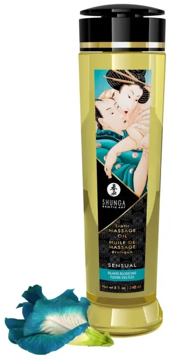 Shunga jutekliskā masāžas eļļa – Island Blossom – 240 ml