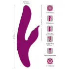 Javida 4F кролик-вибратор с функциями подогрева и толчков – 24 cm (9.4″) – розовый — Фото 11
