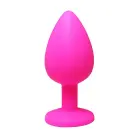 Pink S Butt Plug with White Crystal – 7 cm — Photo 2