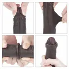 Sliding Skin Dual Layer Dildo – 18 cm (7″) – Black — Photo 14