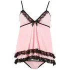 Cottelli Collection Babydoll Pink XL Lace-Decorated Nightwear Set — Photo 5
