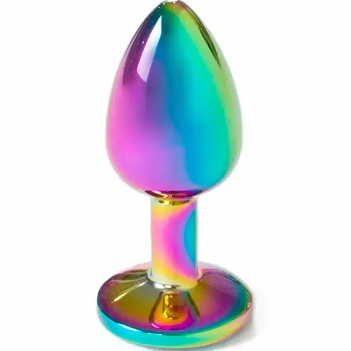 Secret Play металлический анальный плаг Rainbow Small – 7 см – Серебряный