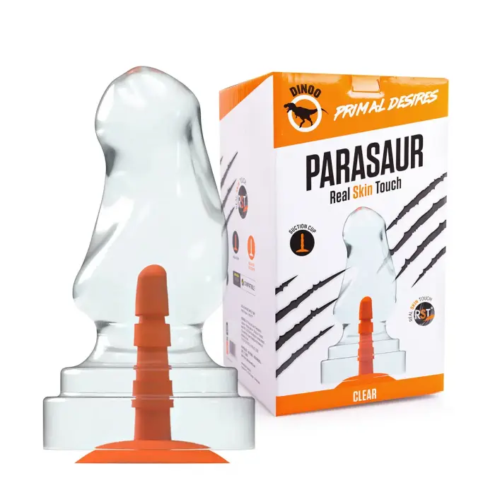 Dinoo Primal - Parasaur Caurspīdīgs Dildo – 32.5 cm (12.8″)