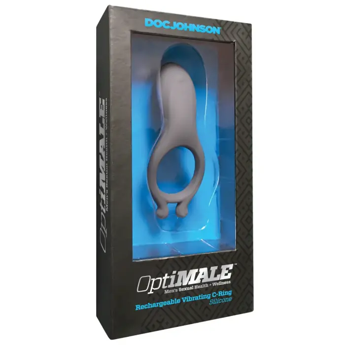 OptiMALE Rechargeable Vibrating Cock Ring – Black