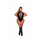 Dreamgirls Faux Halter Bodysuit with Flogger – Black – Queen Size — Photo 3