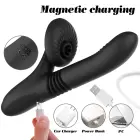 Vibrator with Licking, Thrusting and Heating Functions – 24.1 cm (9.5″) – Black — Photo 9