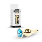 Plug-Jewellery Gold Butt Plug – 9.5 cm (3.7″) – Blue — Photo 10