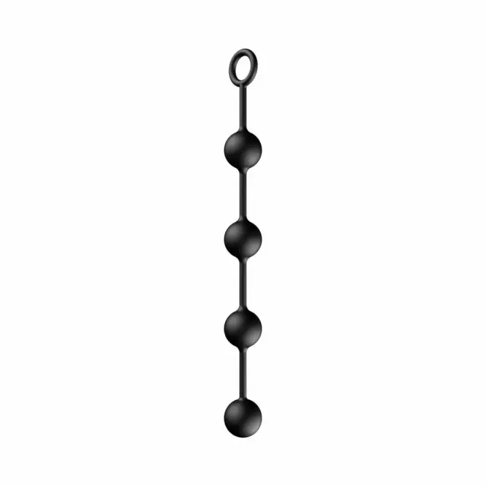 BUTTR – silicone anal beads in 4 sizes – black – 50 cm