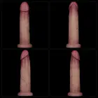 LoveToy Sliding Skin Pro II Dual Layer Silicone Dong – realistiškas dviejų sluoksnių silikoninis dildo – 22,9 cm — Nuotrauka 15