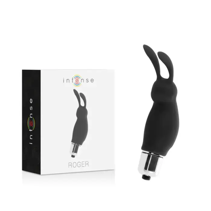 INTENSE Roger Rabbit kompaktne jänese vibraator – 9 cm – must
