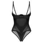 Obsessive Stelisa Open Cup Crotchless Bodysuit – Black – 2XL/3XL — Photo 4