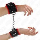 KINK Fur-Lined Adjustable Wrist Restraints – Red-Black — Photo 1
