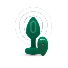 b-Vibe vibrējošs anālais spraudnis ar dārgakmeni M/L – 10.5 cm – Zaļš — Foto 9