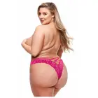 Baci bikini biksītes ar atvērtu starpkāju un siksniņām – rozā – 4 XL — Foto 2