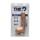 Uncut D - Reālistisks FIRMSKYN dildo ar sēkliniekiem – 22 cm (9″) — Foto 1