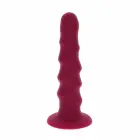 Get Real Ribbed Model gyslotas dildo – 12 cm (4.7″) – raudonas — Nuotrauka 1