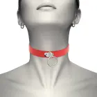 Coquette Chic Desire Vegan Leather Adjustable Red Collar – 41cm — Photo 2