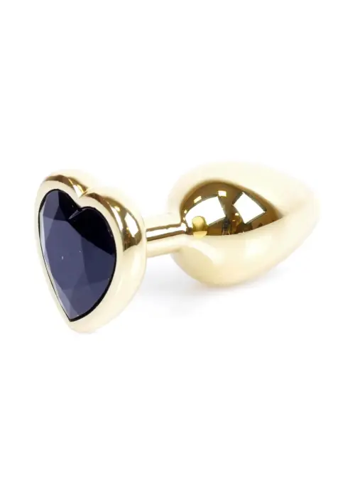 Jewellery Gold Heart Plug – 7 cm – Черный Фото num