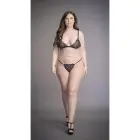 Magic Lace Velvet apatinių komplektas – juodas – Plus size — Nuotrauka 6