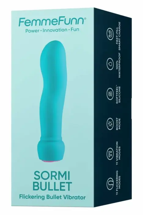 FemmeFunn Sormi вибропуля – 12.2 см (4.8″) – бирюзовый