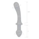 Glas kahepoolne kumer klaasist dildo – 24 cm (9.5″) — Foto 8
