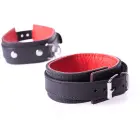 Basic Leather Handcuffs – Red — Photo 2