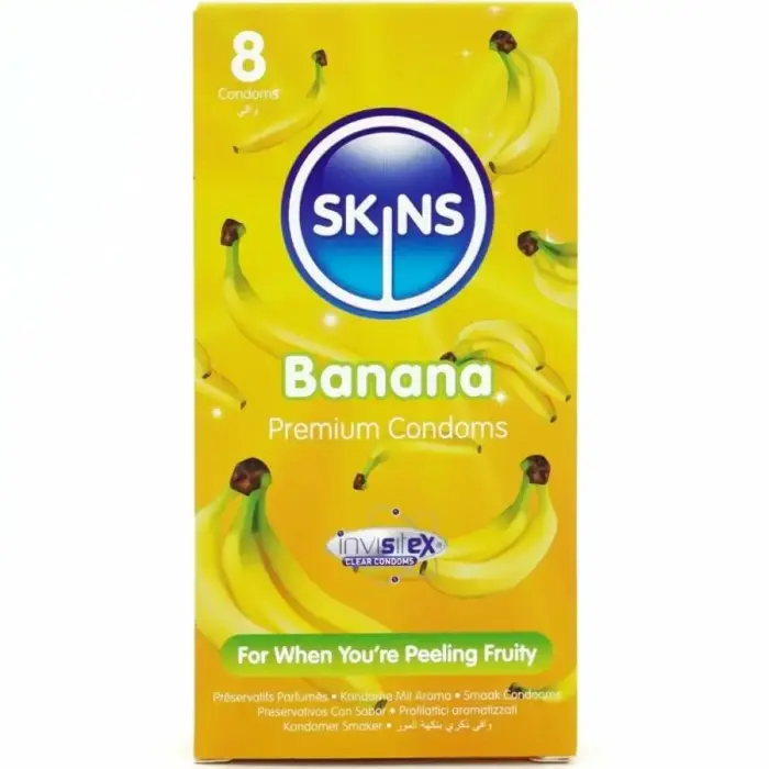 Skins Banana Premium Flavored Condoms – 8 pcs