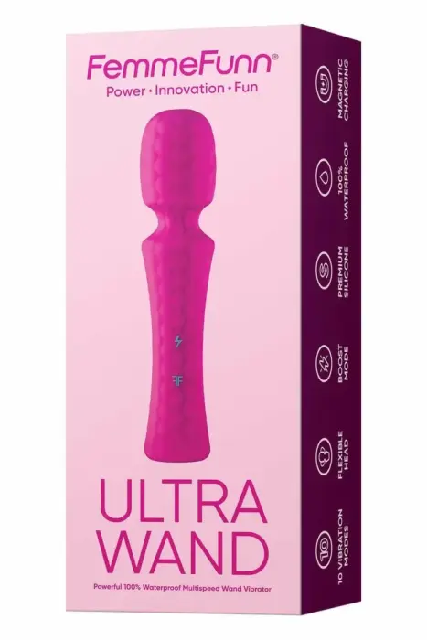 FemmeFunn Ultra wand masāžas vibrators – 20.3 cm (8″) – rozā