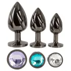 ANOS Metal Butt Plug Set Diamo – 7 - 10 cm – Clear Photo