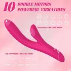 Kinky Pleasure Model Y Vibey dvigubas triušio vibratorius – 23.5 cm (9.3″) – rožinis — Nuotrauka 5