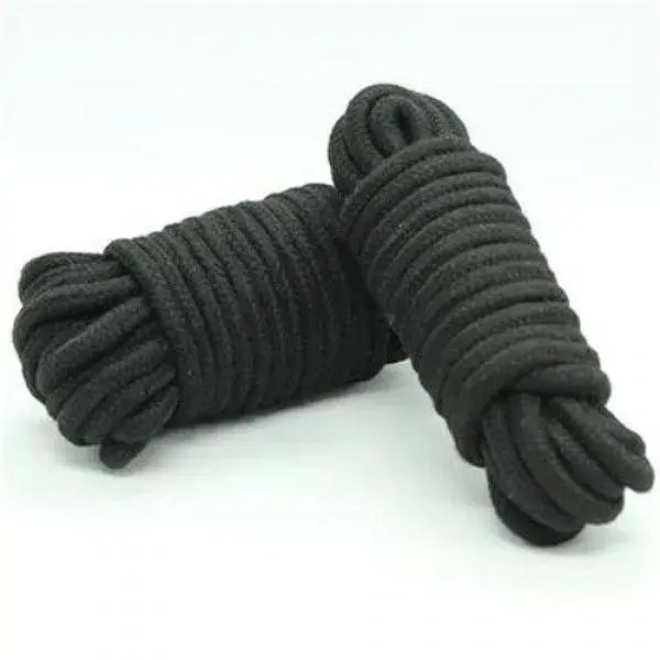 Toyz4Lovers хлопковая бондажная верёвка – чёрная – 10 м