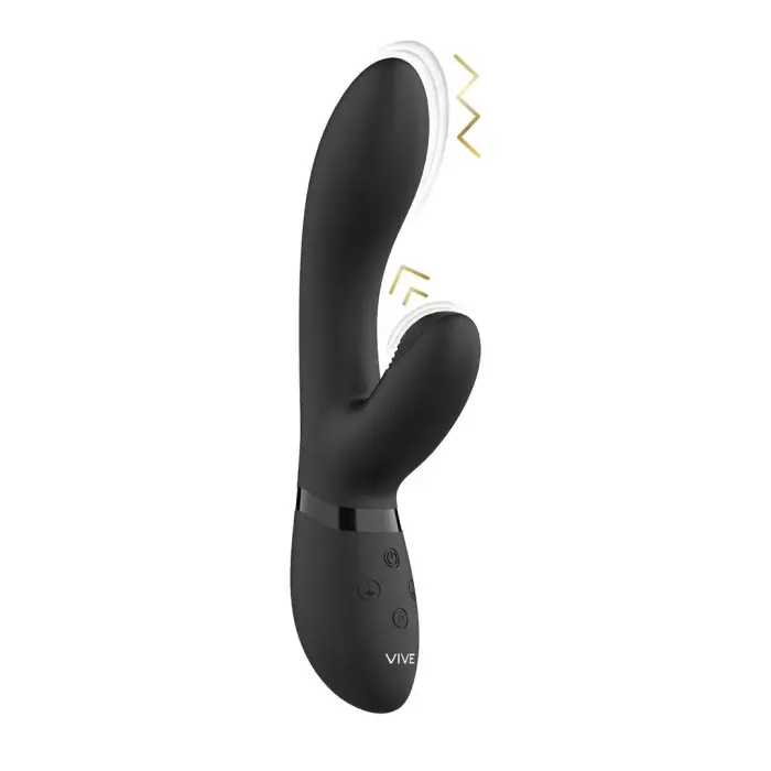 Rocks-Off Kyra Pulse divpusējs wand vibrators – melns