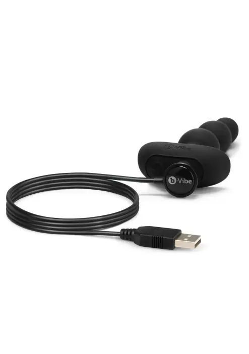 B-Vibe Triplet Anal Beads – Medium – Black Photo