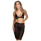 Guilty Pleasure Sheer Stretch Skirt – poolläbipaistev võrk pliiatsmidi-seelik – must – Suurus: L/XL — Foto 3