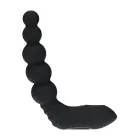 Vibrējošs, sildošs, lokāms silikona prostatas masieris ar bumbiņām – 20 cm – Melns — Foto 4
