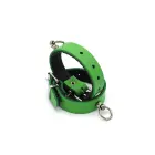 Leather Handcuffs Mini O-Ring – Green — Photo 3