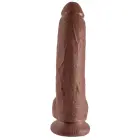KC 9 reālistisks dildo ar sēkliniekiem – 22.9 cm (9″) – brūns — Foto 3
