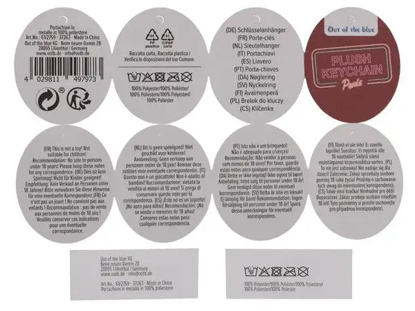 Metalowy brelok z pluszowym penisem Photo