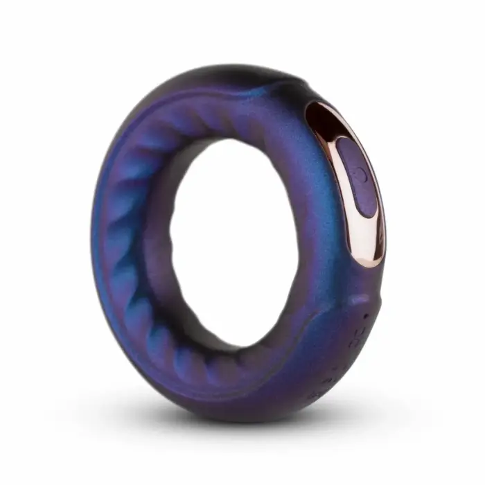 Hueman Saturn Vibrating Silicone Ring Intimate System – Black