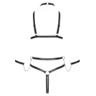 Bad Kitty Harness Bodysuit with Straps and Handcuffs – Black – XL Photo