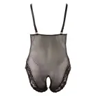 Cottelli Collection Sheer Lace Open Crotch Bodysuit – Black – 2XL — Photo 5