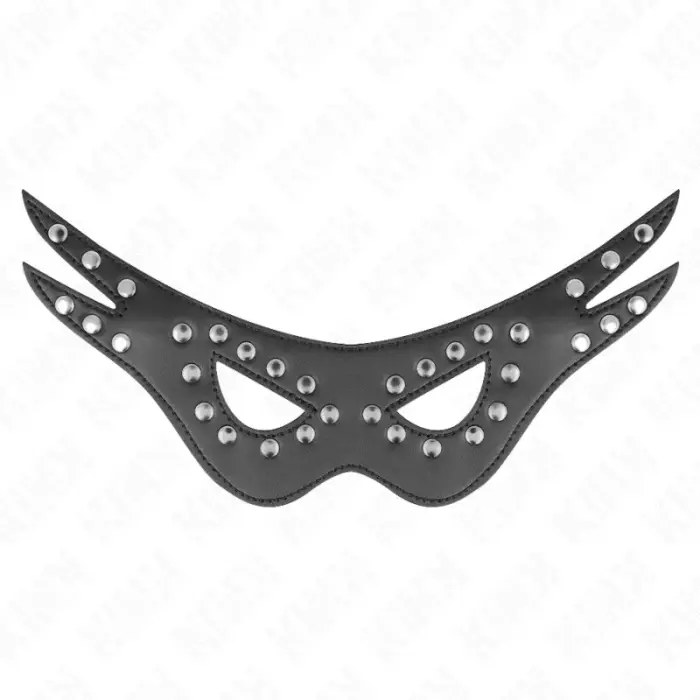 KINK Leatherette Eye Mask Model 1 – Adjustable, Black, 27x13 cm