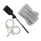 S&M Bondage Escape kit – metal handcuffs, riding crop, silk sash & contract — Photo 1