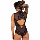 Livco Corsetti Sagen LC 90694 elegantiškas juodas nėrinių ir tinklelio bodis — Nuotrauka 2