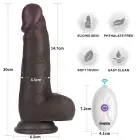 LoveToy Sliding Skin Pro II – вибрирующий силиконовый дилдо – 8" – 10 режимов — Фото 2
