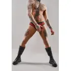 Brazilian Panties with Open Crotch – S – Black/Red Zebra — Photo 3